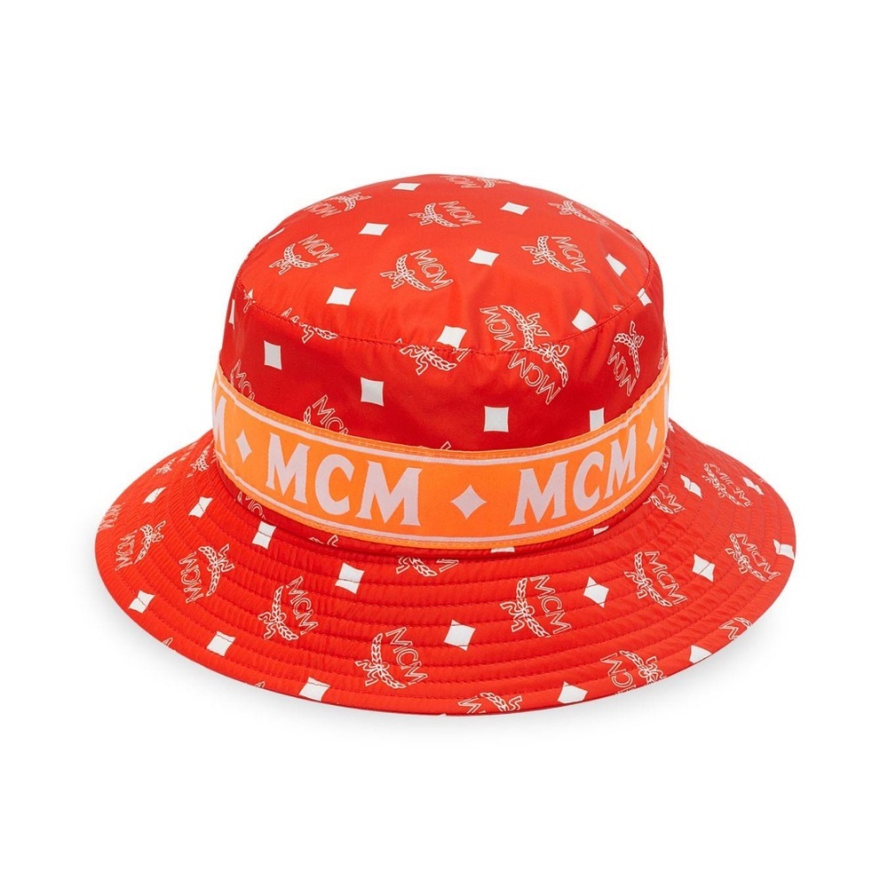 ORANGE MCM BUCKET HAT